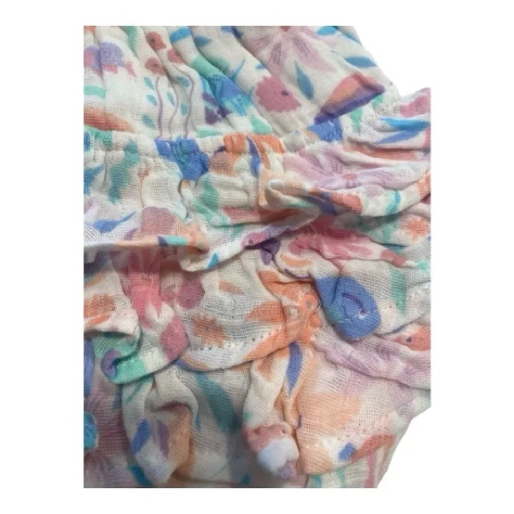 Angel Dear Tropical Fish Floral Ruffle suit 3-6 mo